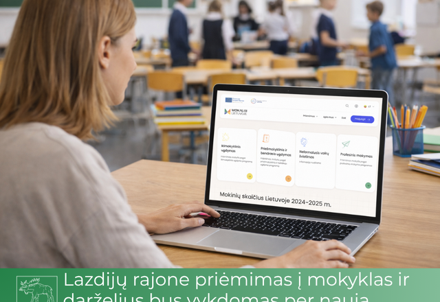 Lazdijų rajone priėmimas į  mokyklas ir darželius bus vykdomas per naują nacionalinę sistemą