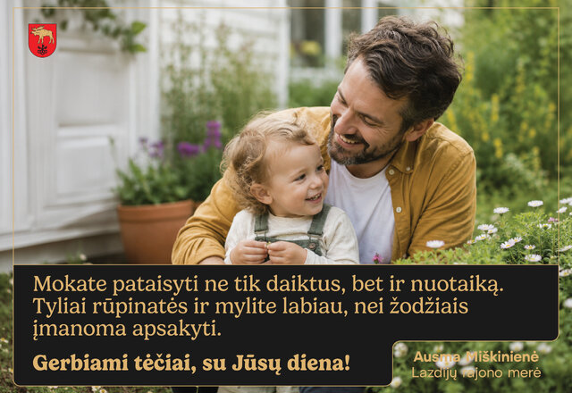 Sveikinimas Tėvo dienos proga