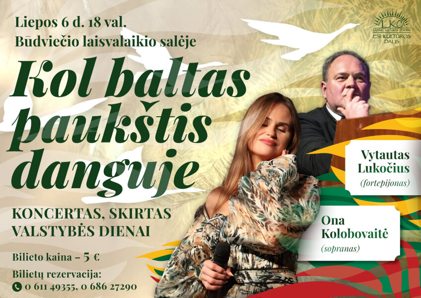Koncertas „Kol baltas paukštis danguje“, skirtas Valstybės dienai