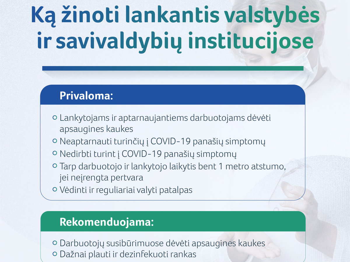 Ką reikia žinoti lankantis valstybės ir savivaldybių institucijose