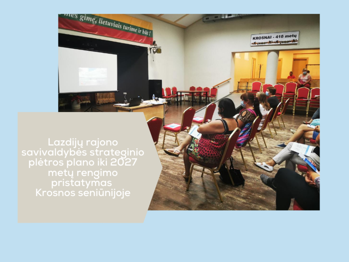 Šiandien Lazdijų rajono strateginio plėtros plano iki 2027 metų rengimo etapai buvo pristatyti...