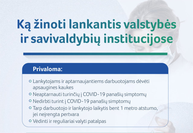 Ką reikia žinoti lankantis valstybės ir savivaldybių institucijose