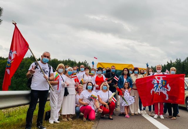 Laisvės kelyje į Baltarusiją – ir rajono gyventojų grandis