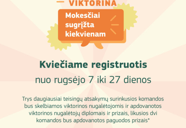 Viktorina „Mokesčiai sugrįžta kiekvienam“