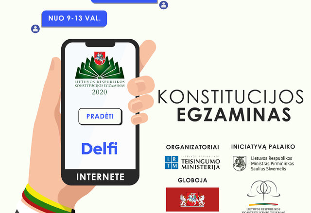 Teisingumo ministerija kviečia dalyvauti Konstitucijos egzamine