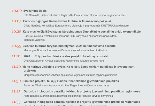 Kviečiame į nuotolinę Alytaus apskrities Regioninės kultūros tarybos konferenciją