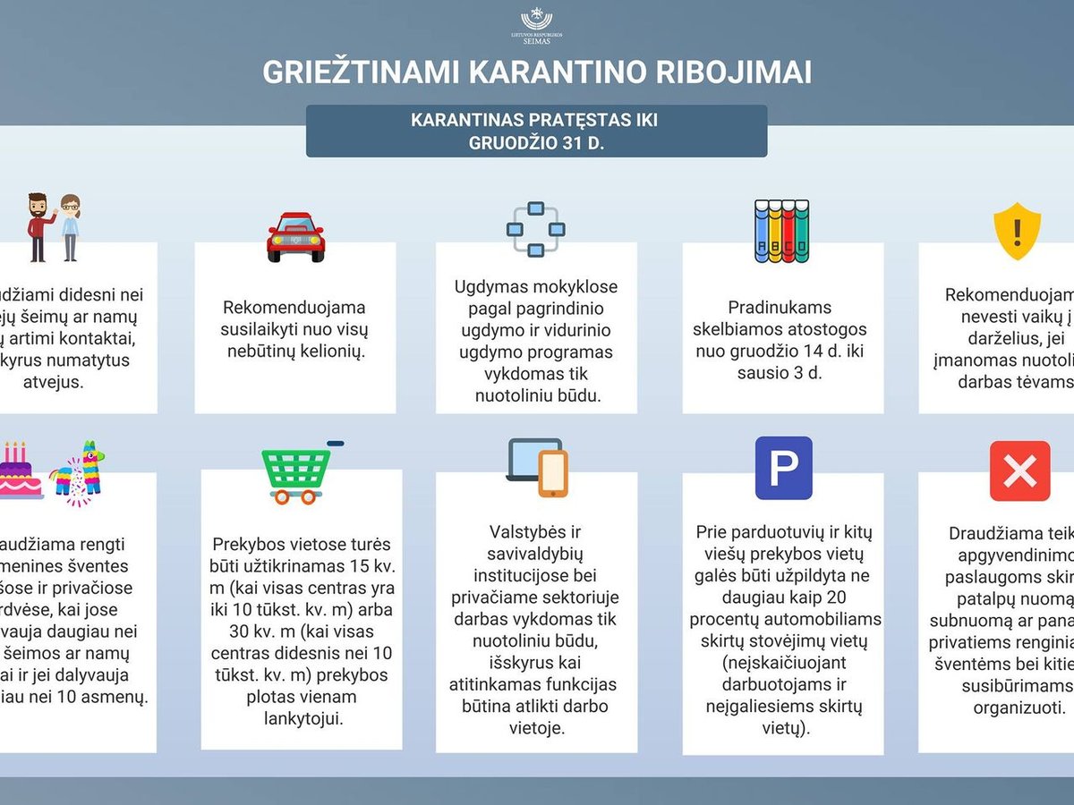 Vyriausybė priėmė sprendimą griežtinti karantiną