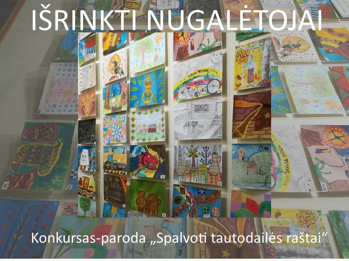 Konkursas „Spalvoti tautodailės raštai“ : moksleivių fantazija, gabumai ir žinios apie tautinius...