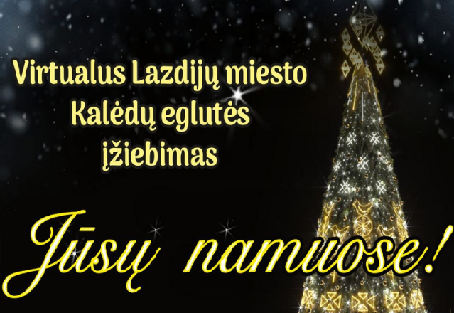 Besibaigiančius Tautodailės metus vainikuos Lazdijuose įžiebta eglė