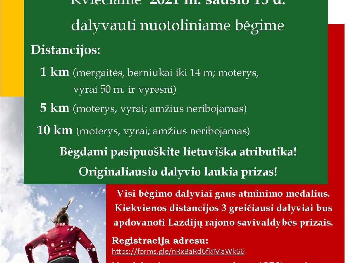SAUSIO 13-ĄJĄ  KVIEČIAME PAMINĖTI BĖGIMU