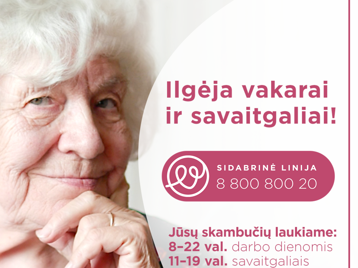 Sidabrinė linija“ senjorų skambučių laukia ir savaitgaliais