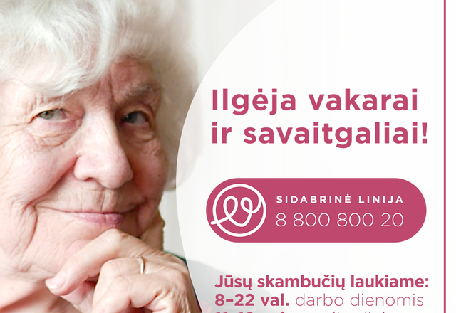Sidabrinė linija“ senjorų skambučių laukia ir savaitgaliais