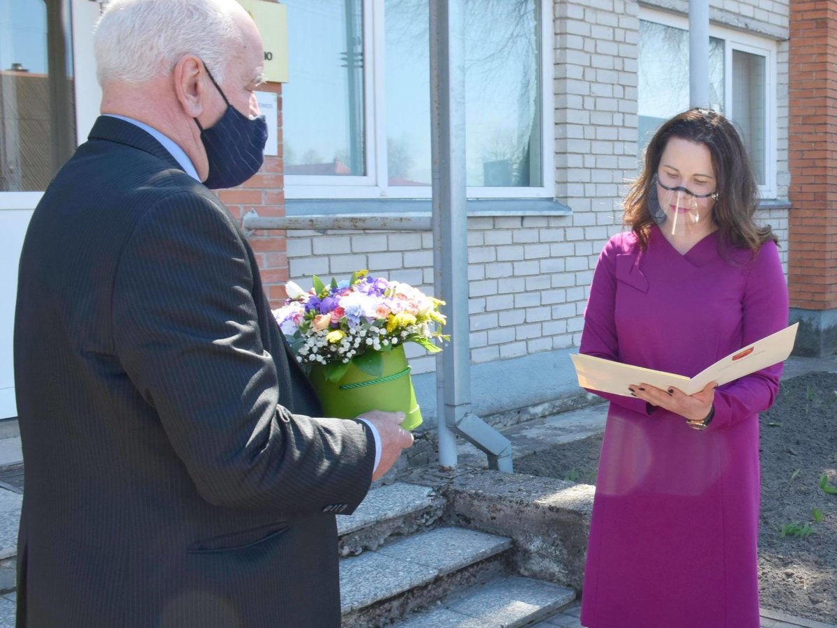 Už ilgametį darbą padėkota Kapčiamiesčio seniūnijos seniūnui Vidmantui Dambrauskui 