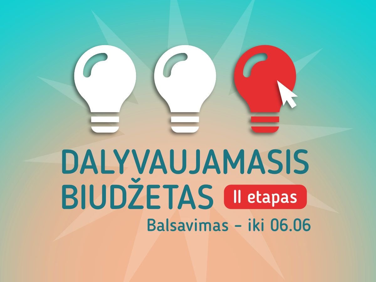 Skelbiamas II balsavimo etapas dėl 2021 metų dalyvaujamojo biudžeto lėšų: gyventojų palaikymo...