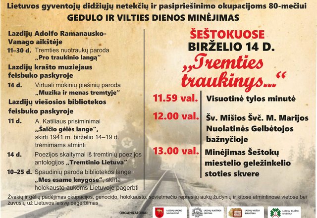 Gedulo ir vilties dienos minėjimas Šeštokuose