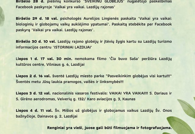 Prasideda Globėjų savaitė: būkime su tais, kurie moko vaikų širdis džiaugtis ir pasitikėti