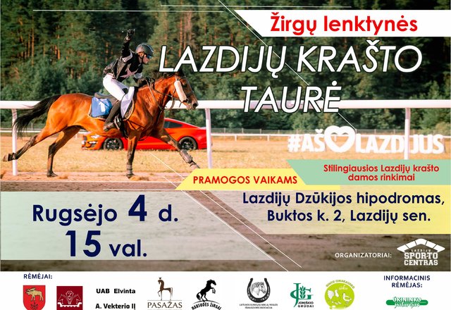 Dzūkijos hipodrome – įspūdingos lenktynės Lazdijų krašto taurei laimėti