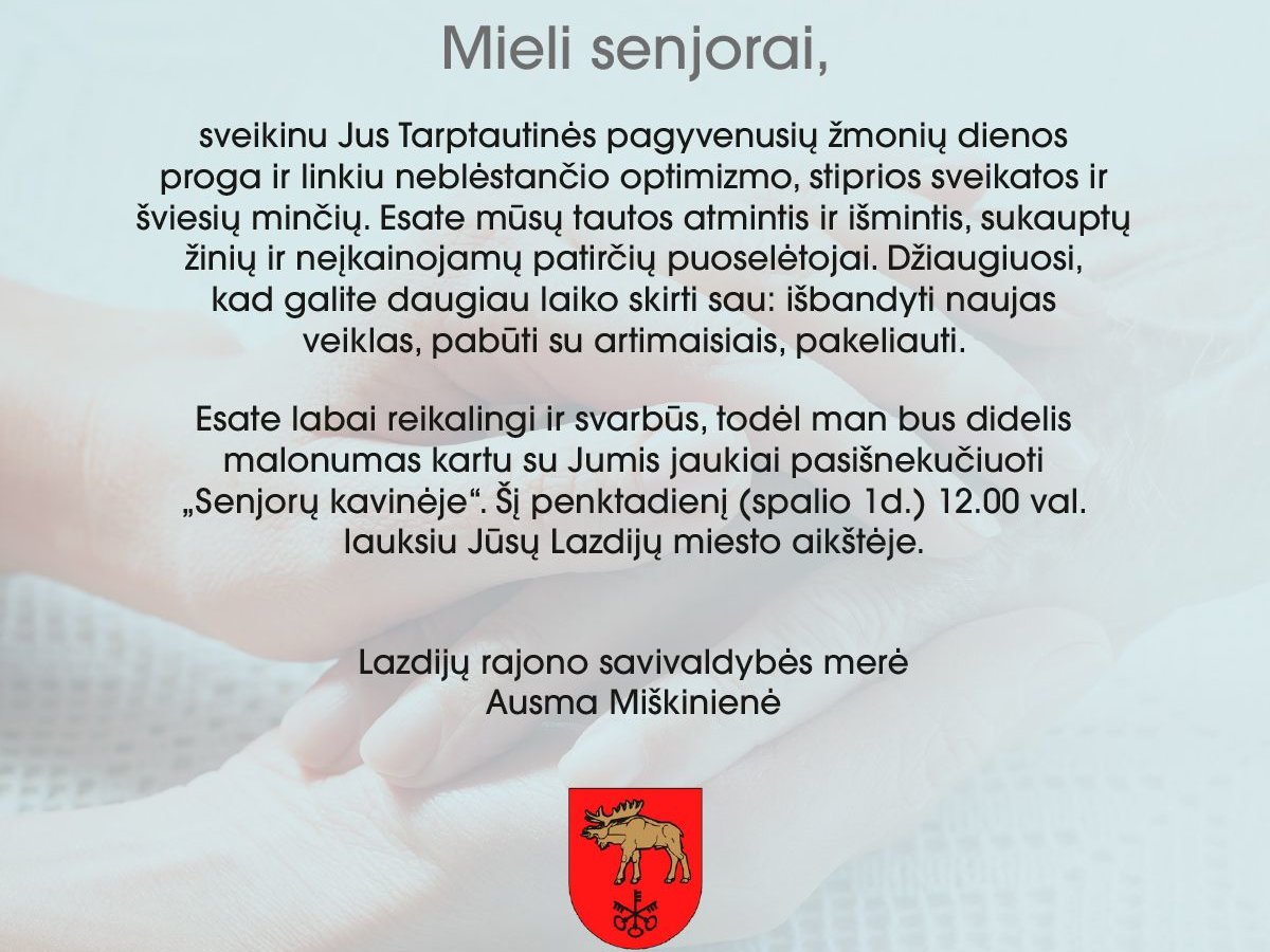 Sveikinimas senjorams