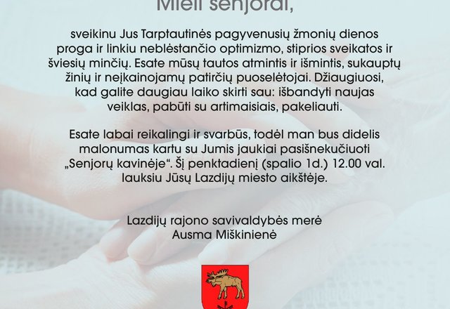Sveikinimas senjorams