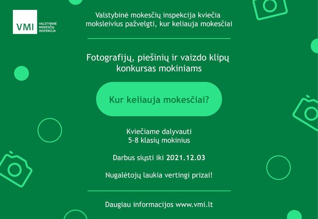 VMI kviečia moksleivius pažvelgti, kur keliauja mokesčiai