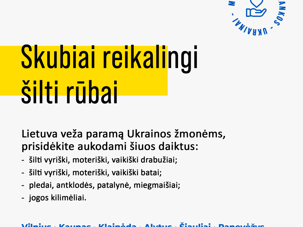 Stabdomas daiktų ir rūbų surinkimas 