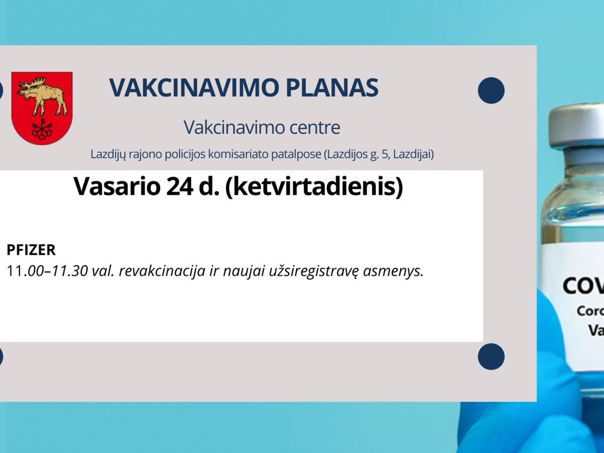 Skiepytis kviečia Lazdijų vakcinavimo centras ir šeimos gydytojai