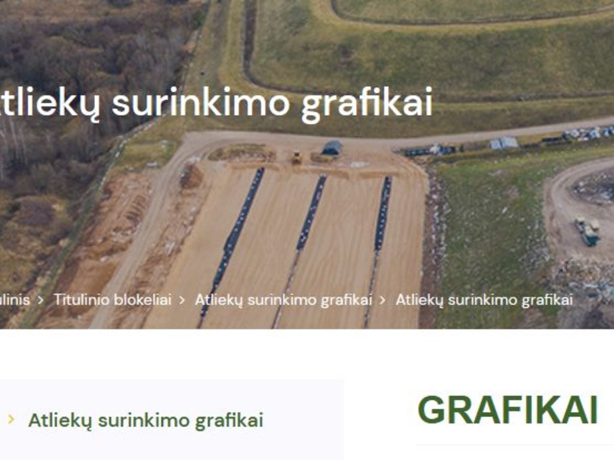 Atliekų vežimo grafikai skelbiami ARATC svetainėje