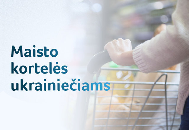 Nuo karo veiksmų pabėgusiems žmonėms – maisto kortelės