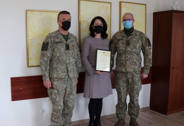 Savivaldybėje – Lietuvos kariuomenės atstovai: Sausumos pajėgų vado brg. gen. Raimundo Vaikšnoro...
