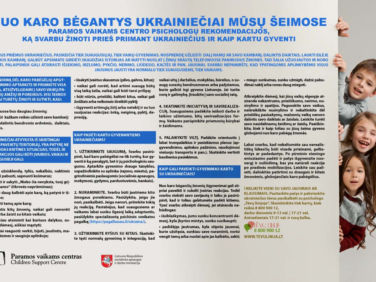 Nuo karo bėgantys ukrainiečiai mūsų šeimose