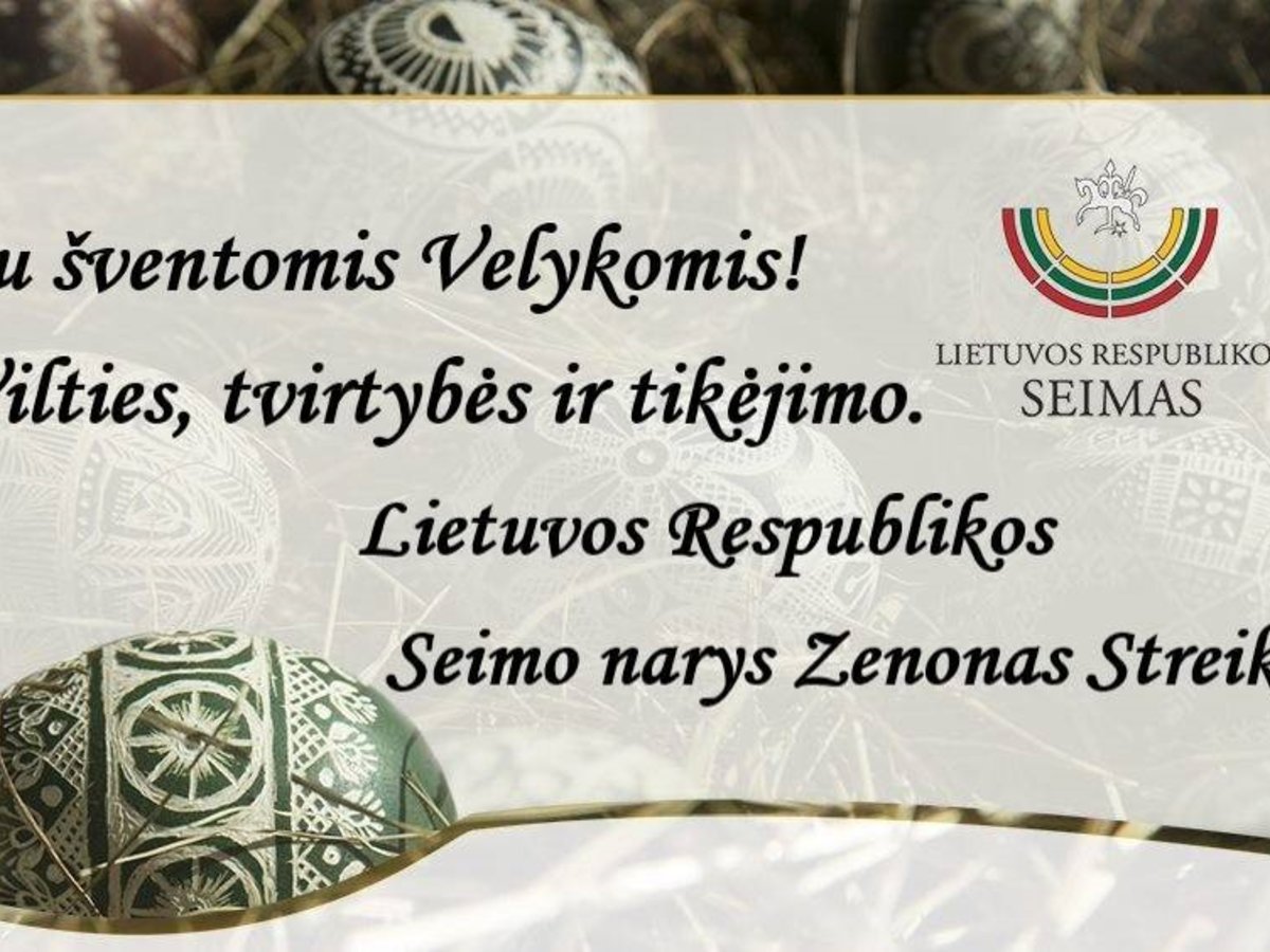 Su šventomis Velykomis!