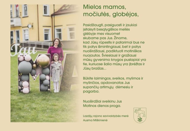 Sveikinimas Motinos dienos proga
