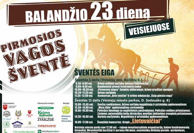 Pirmosios vagos šventė Veisiejuose – per Jurgines, balandžio 23-ąją