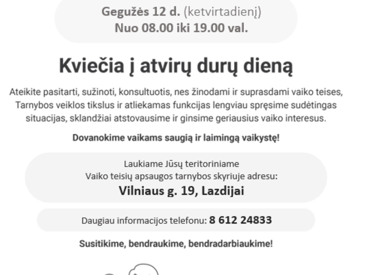 Kviečiame į atvirų durų dieną