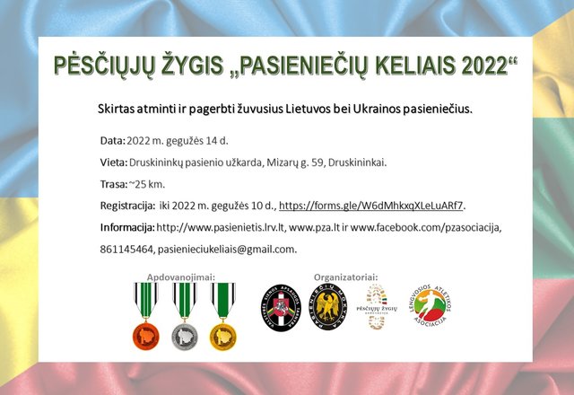 Žygis „Pasieniečių keliais 2022“ – žuvusiems Lietuvos ir Ukrainos pasieniečiams atminti