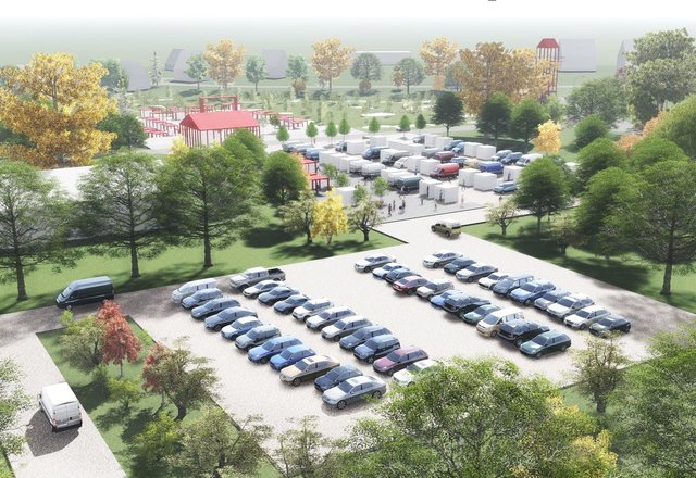 Veisiejų turgavietės plėtros vizija: planuojama vieta prekybai iš automobilių, patogi automobilių...