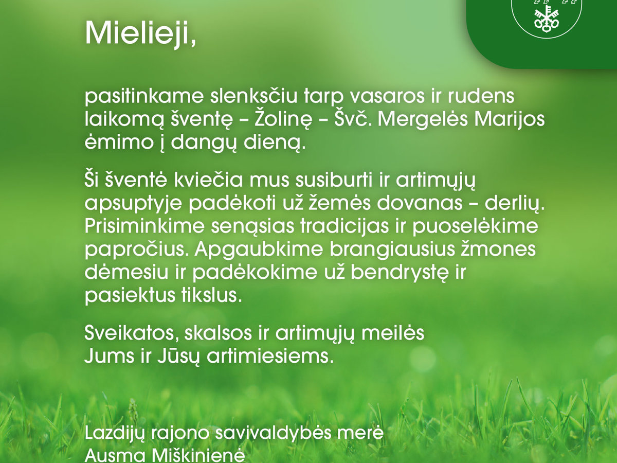 Žolinės sveikinimas