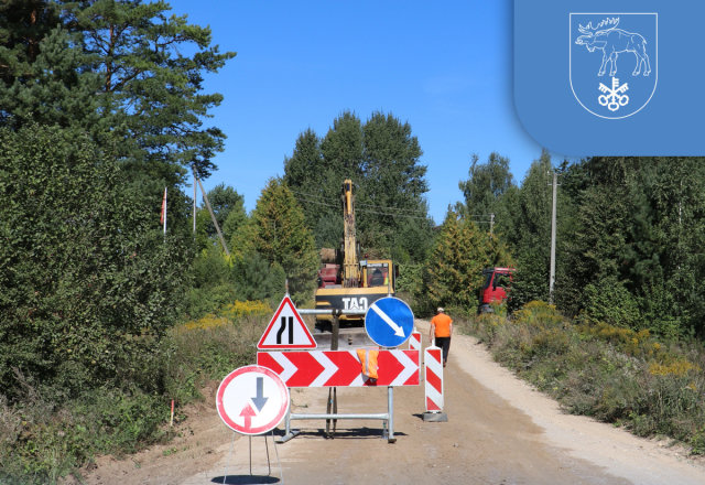 Seirijai–Paserninkai–Vainiūnai asfaltavimo darbai jau prasidėjo