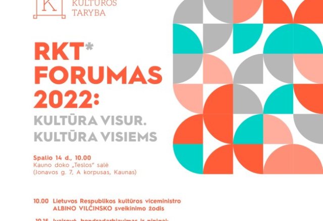 Kviečiame dalyvauti pirmajame Regioninių kultūros tarybų forume 2022