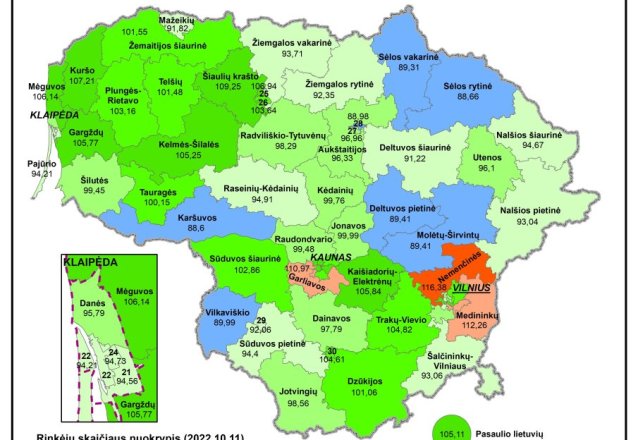 VRK analizė: labiausiai didėja pajūrio rinkėjų skaičius