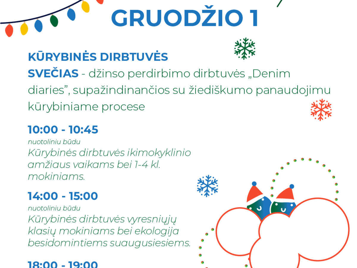 „Žaliasis taškas“ kviečia įvairaus amžiaus mokinius dalyvauti nemokamose kūrybinėse dirbtuvėse
