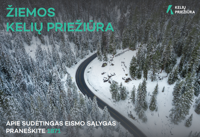Apie žiemos kelių priežiūrą dalinasi AB „Kelių priežiūra" 