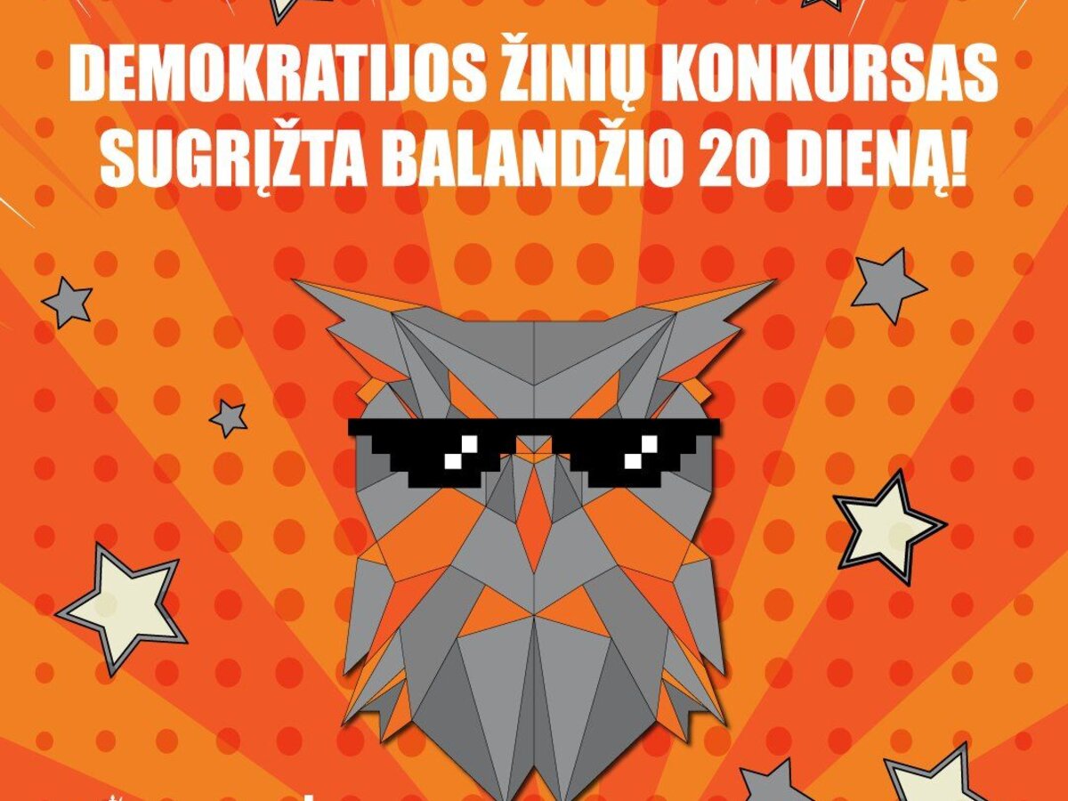 Demokratijos žinių konkursas sugrįžta balandžio 20 dieną