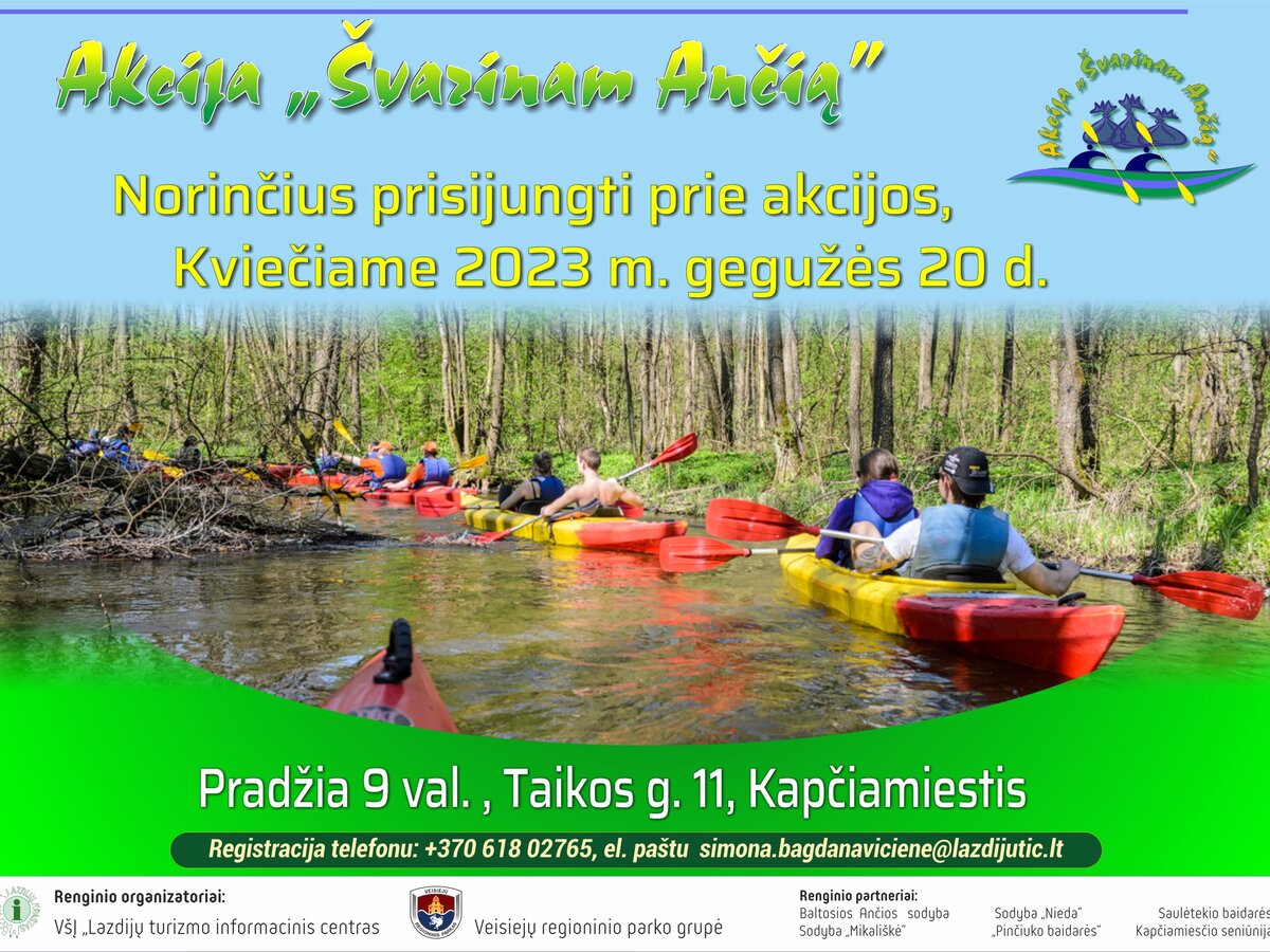 Kviečia tradicinė akcija „Švarinam Ančią". Prisijunkite!