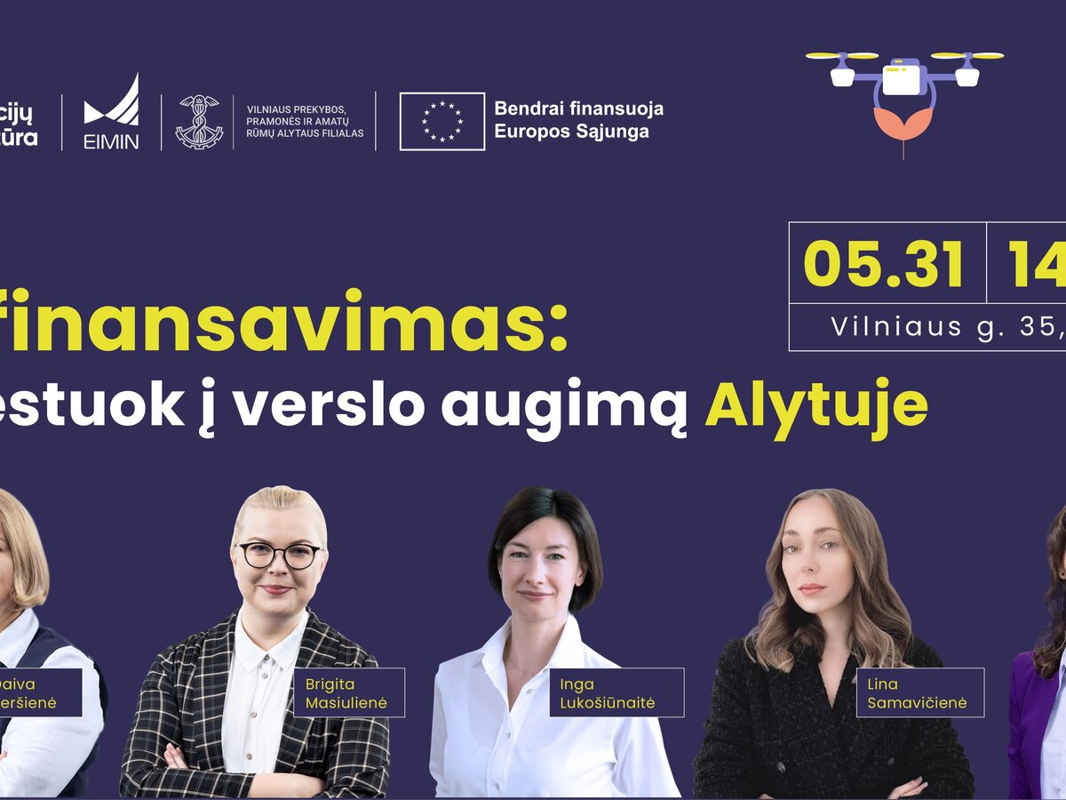 Kvietimas į renginį „ES finansavimas: investuok į verslo augimą“