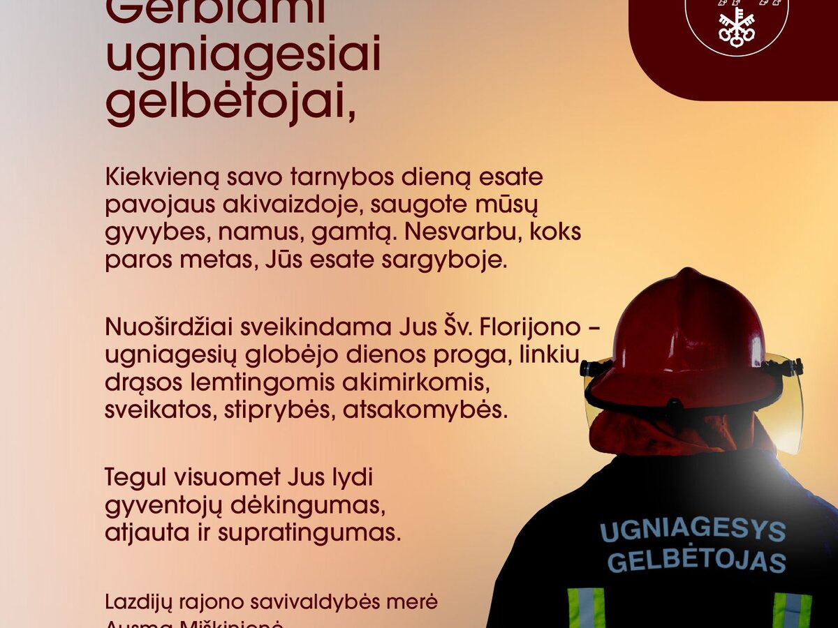 Sveikinimas ugniagesiams