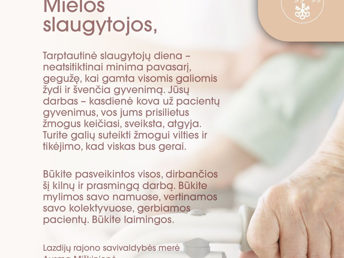 Sveikinimas slaugytojoms