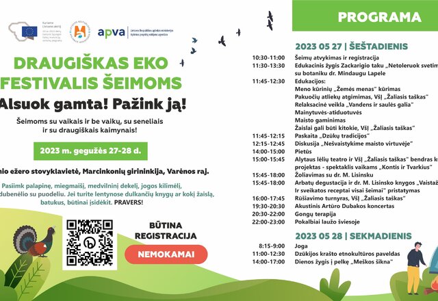 DRAUGIŠKAS EKO FESTIVALIS ŠEIMOMS laukia tavęs!