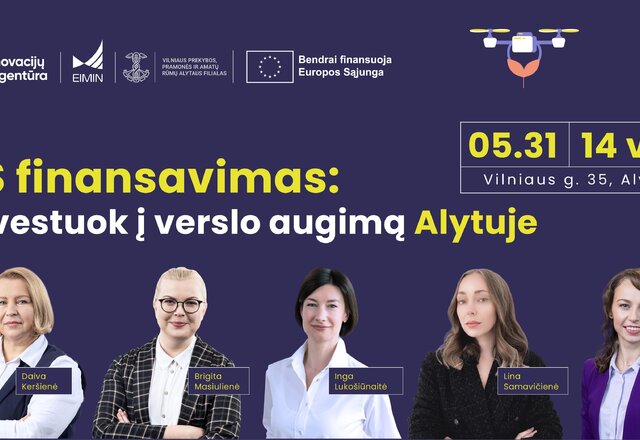 Kvietimas į renginį „ES finansavimas: investuok į verslo augimą“