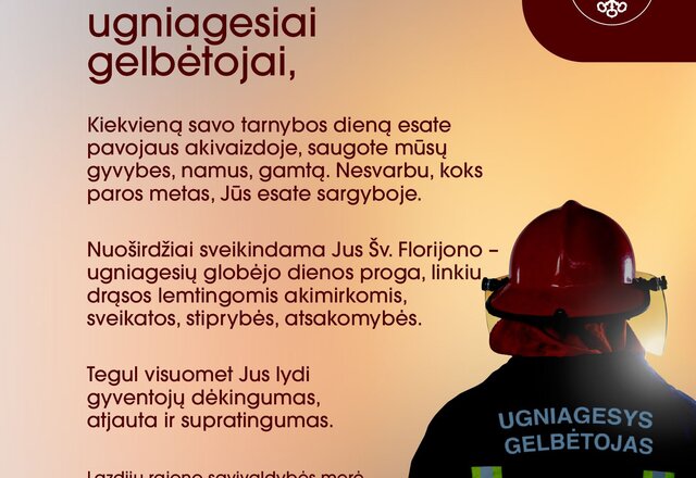 Sveikinimas ugniagesiams